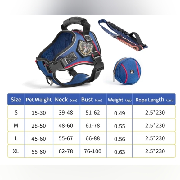 Wakytu Dog No Pull Harness and Leash Set with Handle, New - Picture 7 of 8